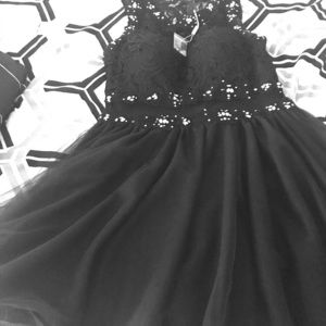 Black formal dress.